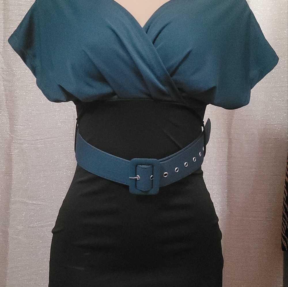 2 color midi dress new size S, M, L, XL, XXL Available - Picture 13 of 13